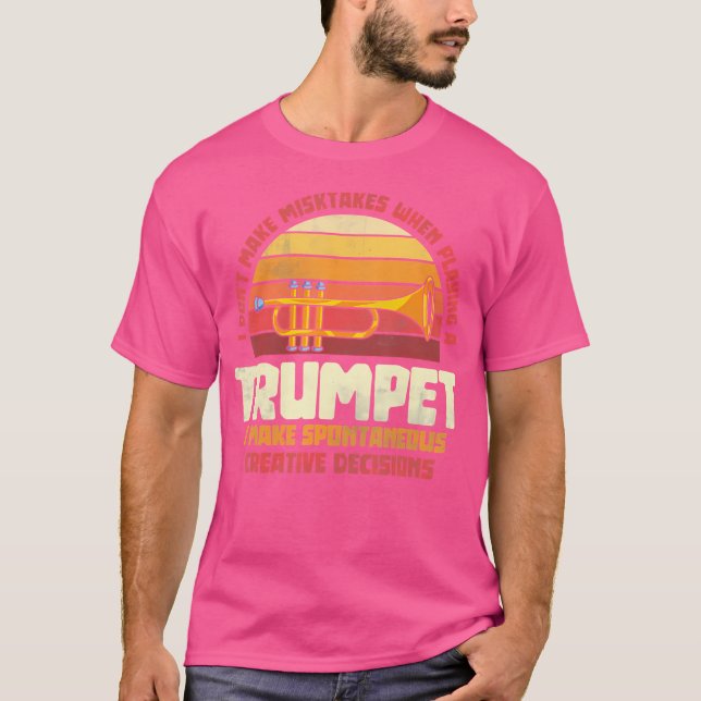 Jazz Musician Funny Trumpeter Gift Retro Trumpet T-Shirt (Front)