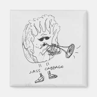 Jazz Musician Jazz Cabbage Fridge Magnet