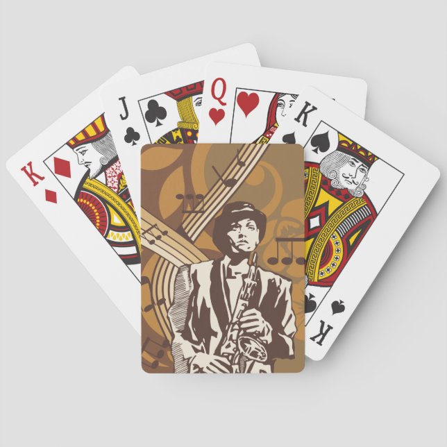 Jazz Musician Playing Cards (Back)