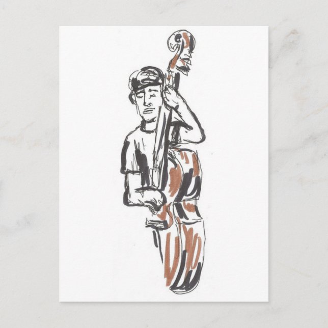 Jazz Musician Postcard (Front)