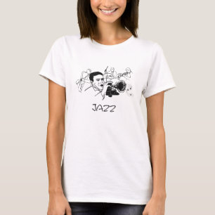 JAZZ musician with trumpet and musical notes T-Shirt