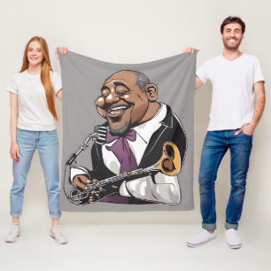 jazz musicians fleece blanket