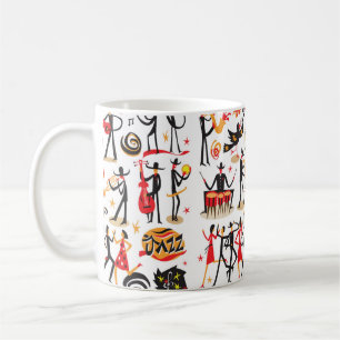 jazz musicians - icons set . Isolated on white bac Coffee Mug