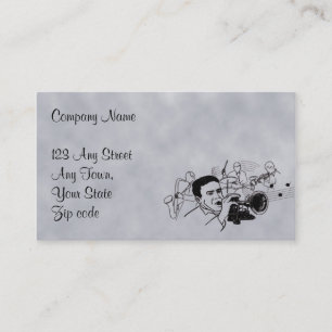 JAZZ musicians on grey background Business Card