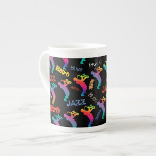 Jazz Musicians Retro Music POP ART 1930s - 1950s Bone China Mug