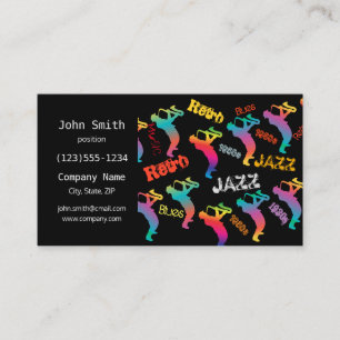 Jazz Musicians Retro Music POP ART 1930s - 1950s Business Card