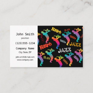 Jazz Musicians Retro Music POP ART 1930s - 1950s Business Card