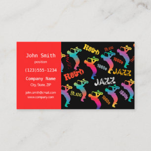 Jazz Musicians Retro Music POP ART 1930s - 1950s Business Card