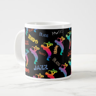 Jazz Musicians Retro Music POP ART Large Coffee Mug