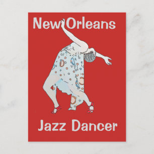 Jazz, New Orleans, Dancer Postcard
