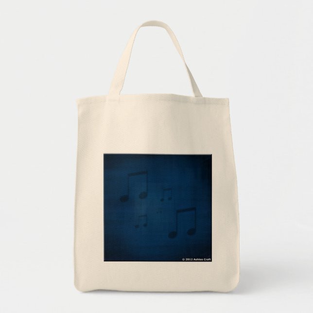 Jazz on Blue Grocery Tote Bag (Front)