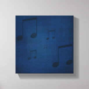 Jazz on Blue Wrapped Canvas Print
