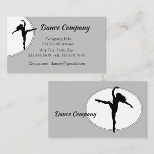 Jazz or Ballet Dancing Studio Business Card
