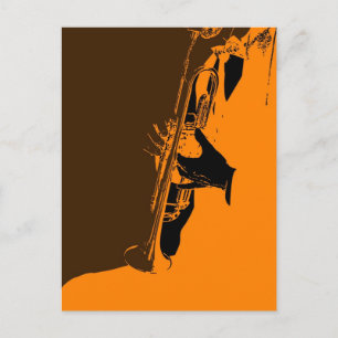 Jazz Orange Postcard