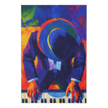 Jazz Pianist Abstract Art Colourful Painting