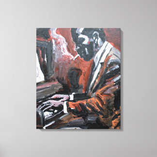 Jazz Pianist Neo-Expressionist Canvas Print