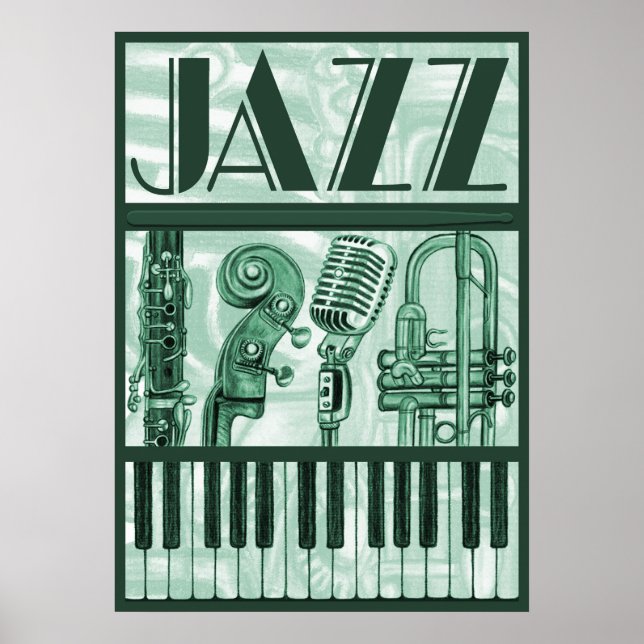 Jazz Poster Green (Front)