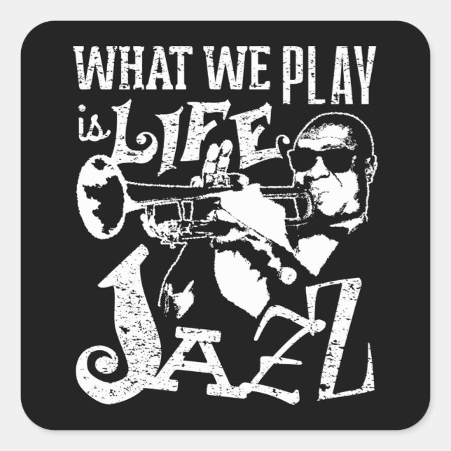 Jazz Quote - Music Stickers (Front)