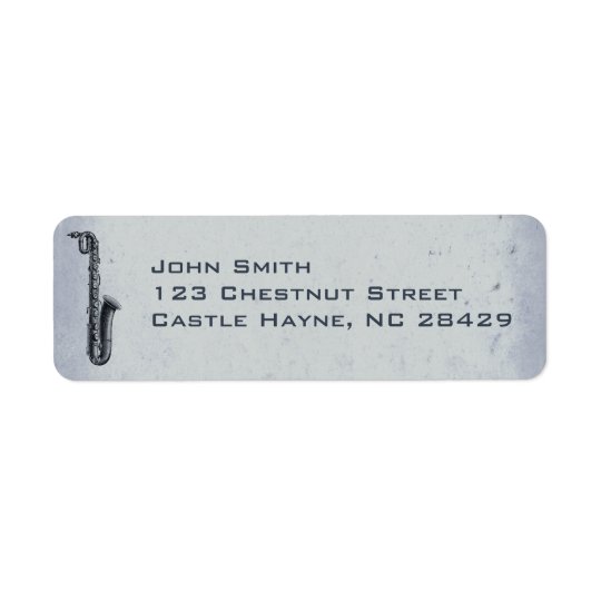 Jazz Sax Music Small Business Return Address Label