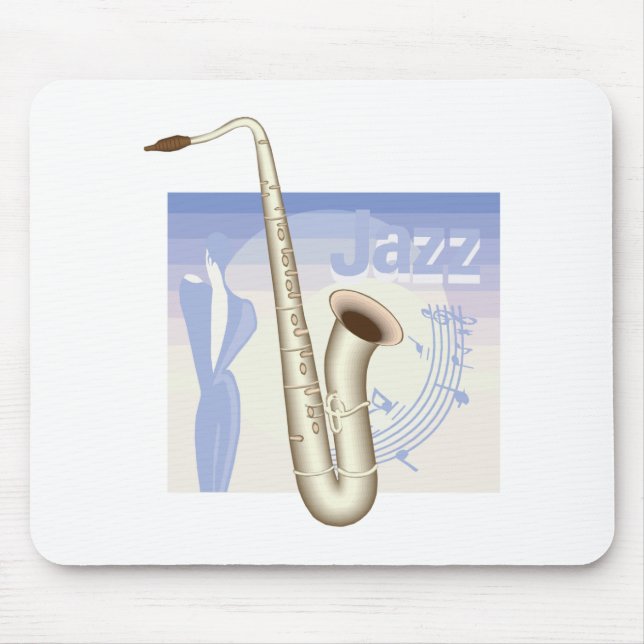 jazz saxaphone design mouse mat (Front)