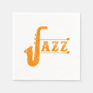 Jazz Saxophone Band Music Saxophonist Alto Gift Napkin