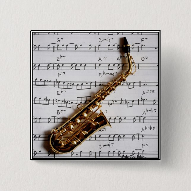 Jazz Saxophone Button (Front)