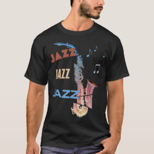 Jazz Saxophone Modern Art T-Shirt