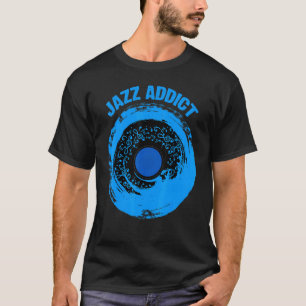 Jazz Saxophone Music Sheet Notes Blue Shades Jazz T-Shirt
