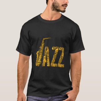 Jazz Saxophone Musical Note Instrument For Saxopho T-Shirt