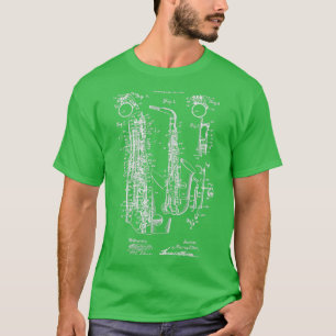 Jazz Saxophone Vintage Patent Print 1915 T-Shirt