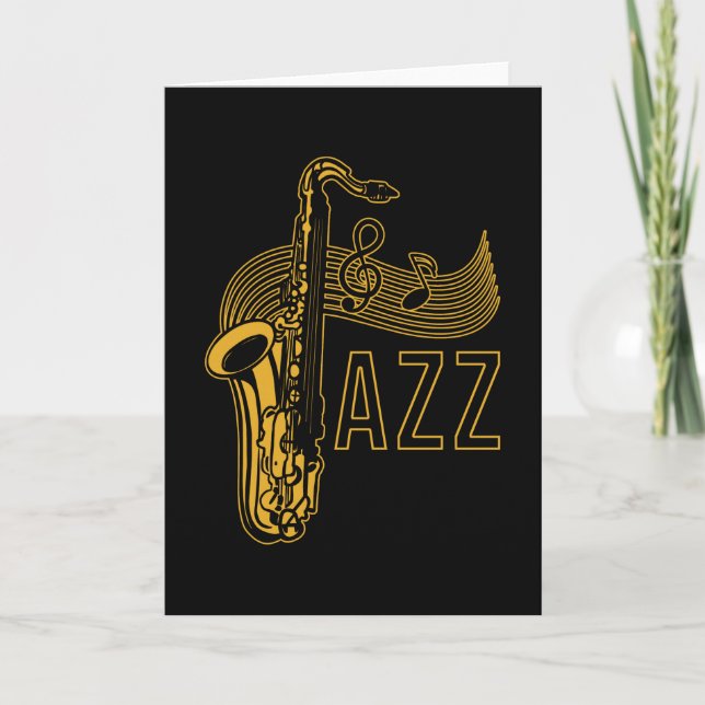 Jazz Saxophonist Gift Card (Front)