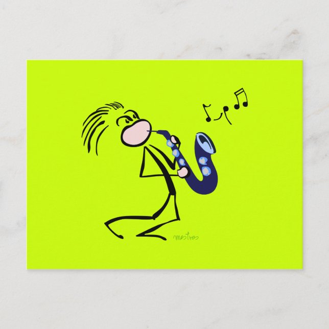Jazz saxophonists postcard (Front)