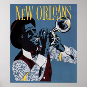 JAZZ SCENE NEW ORLEANS c. 1955 Poster