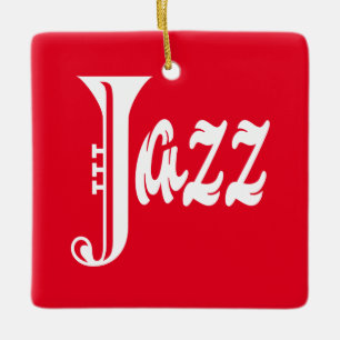 Jazz sign ceramic ornament