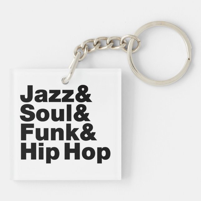 Jazz & Soul & Funk & Hip Hop Key Ring (Back)