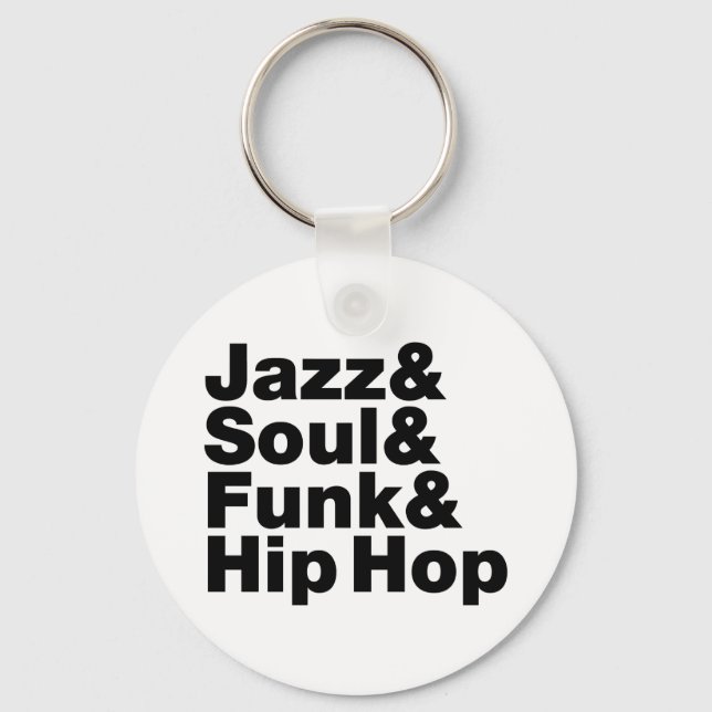 Jazz & Soul & Funk & Hip Hop Key Ring (Front)