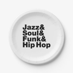 Jazz & Soul & Funk & Hip Hop Paper Plate