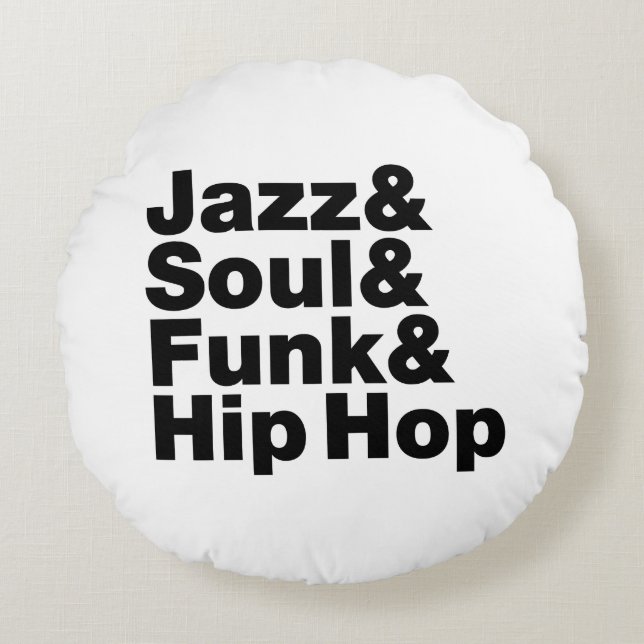 Jazz & Soul & Funk & Hip Hop Round Cushion (Front)