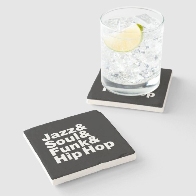 Jazz & Soul & Funk & Hip Hop Stone Coaster (Side)