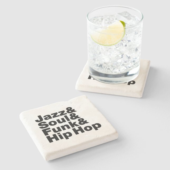 Jazz & Soul & Funk & Hip Hop Stone Coaster (Side)
