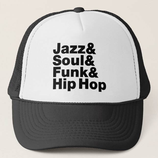 Jazz & Soul & Funk & Hip Hop Trucker Hat (Front)