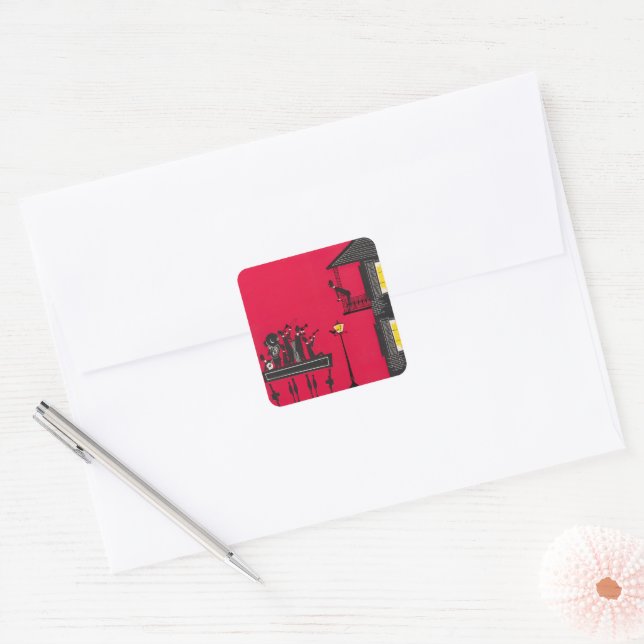 Jazz Square Sticker (Envelope)