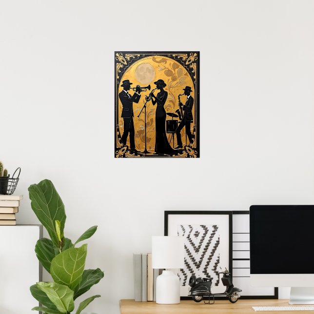 Jazz Trio in Gold Poster (Home Office)
