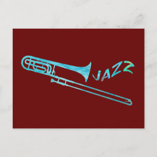 Jazz Trombone Postcard