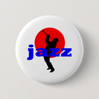 Jazz Trumpet Player 6 Cm Round Badge