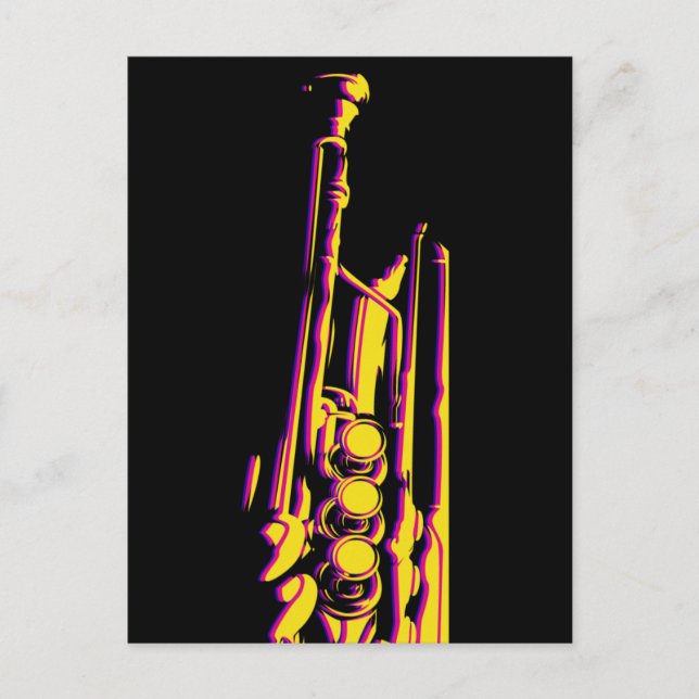Jazz Trumpet Player Postcard (Front)