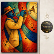 Jazz Trumpet Rhythm Decoupage
