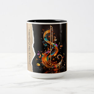 Jazz Vibes Two-Tone Coffee Mug