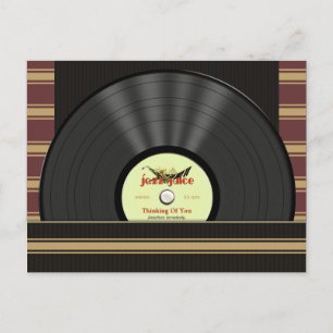 Jazz Vinyl Record Personalised postcards