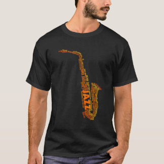 Jazz Word Of Saxophone T-Shirt